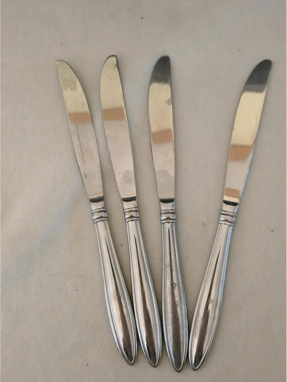 Reed & Barton Celebration Stainless Korea Dinner Knives Set of 4 Flatware